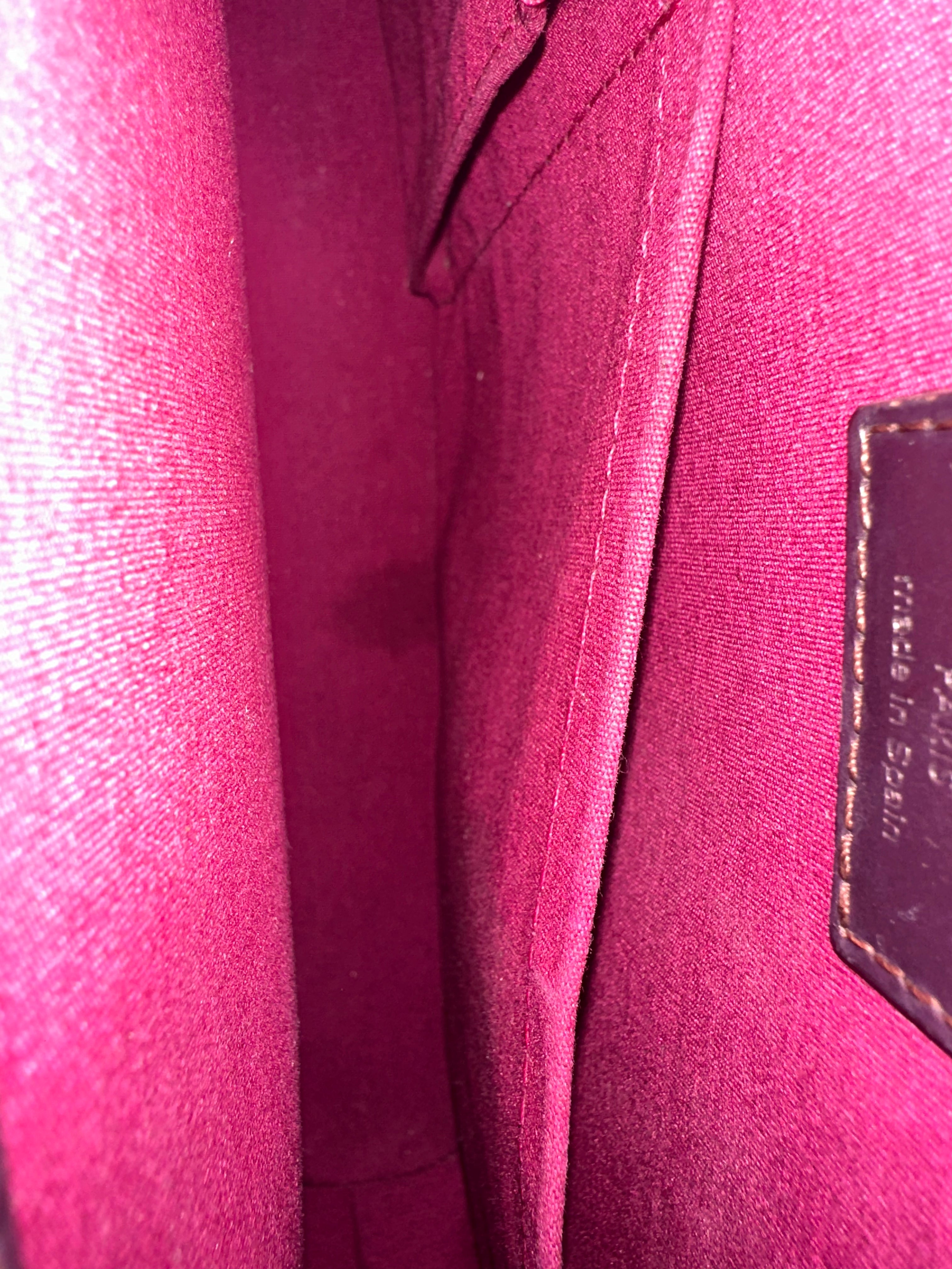 Louis Vuitton Leather Mat Allston Shoulder Bag Purple lv973