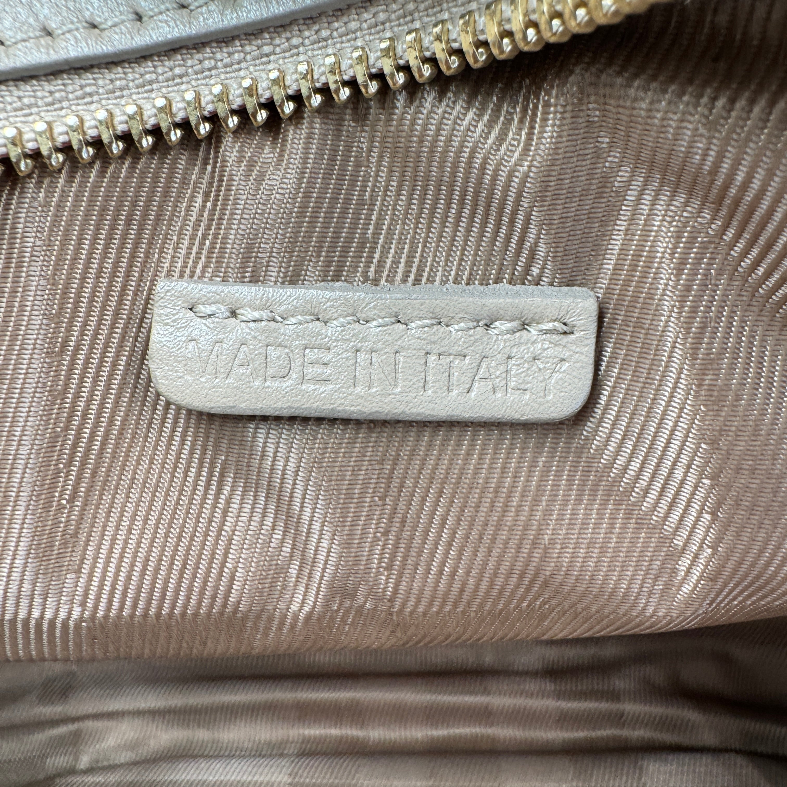 Burberry Beige Quilted Leather Manor Satchel