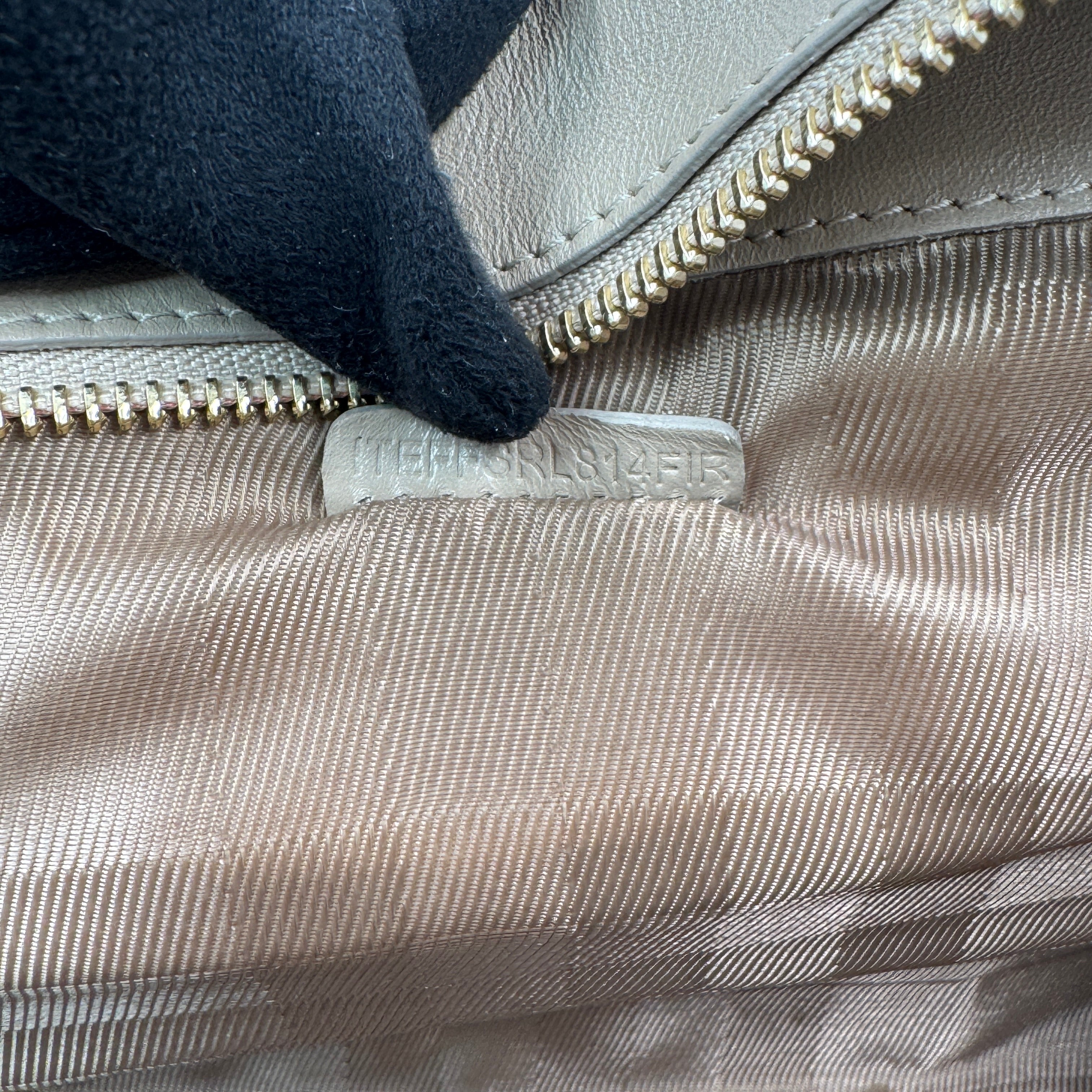 Burberry Beige Quilted Leather Manor Satchel