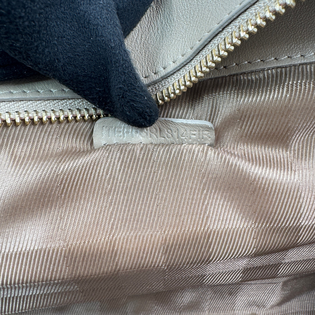 Burberry Beige Quilted Leather Manor Satchel