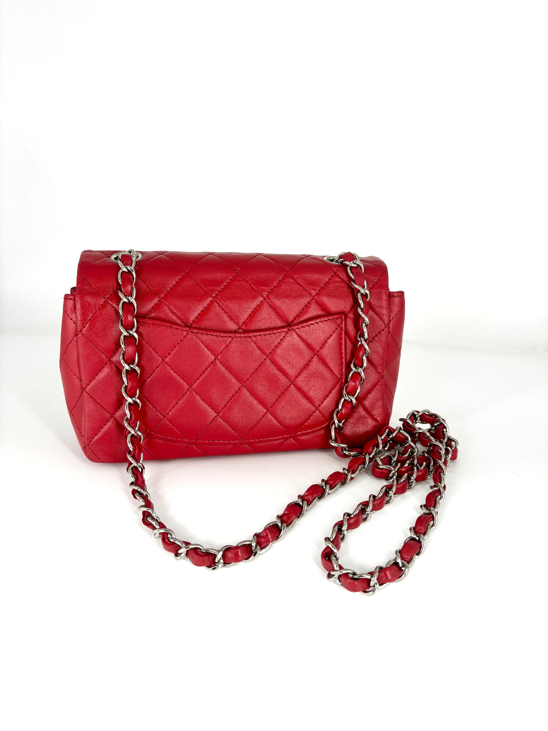 Chanel Quilted Rectangular Flap Red Mini