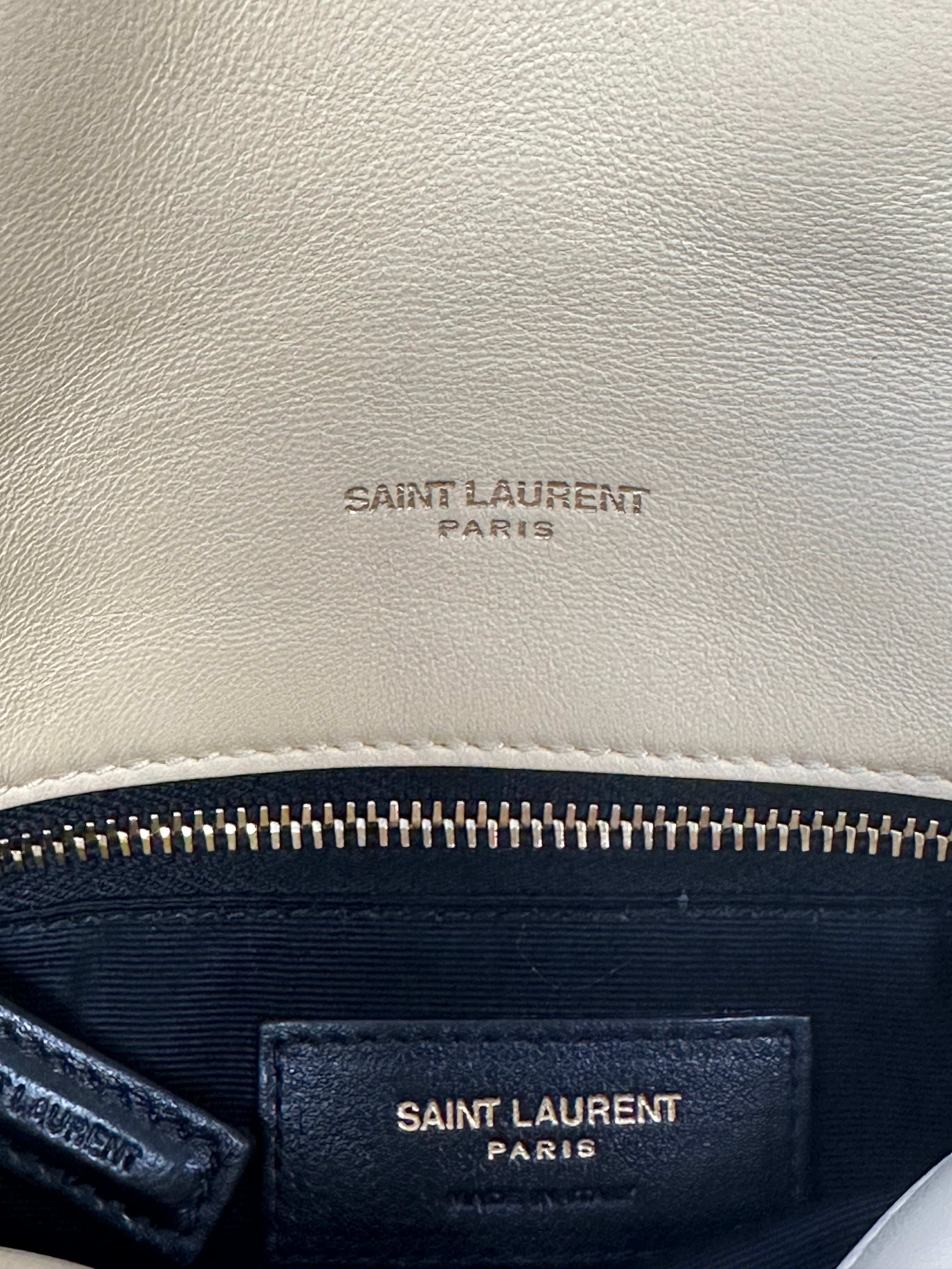 Saint Laurent Puffer Lambskin Medium Cream SL68