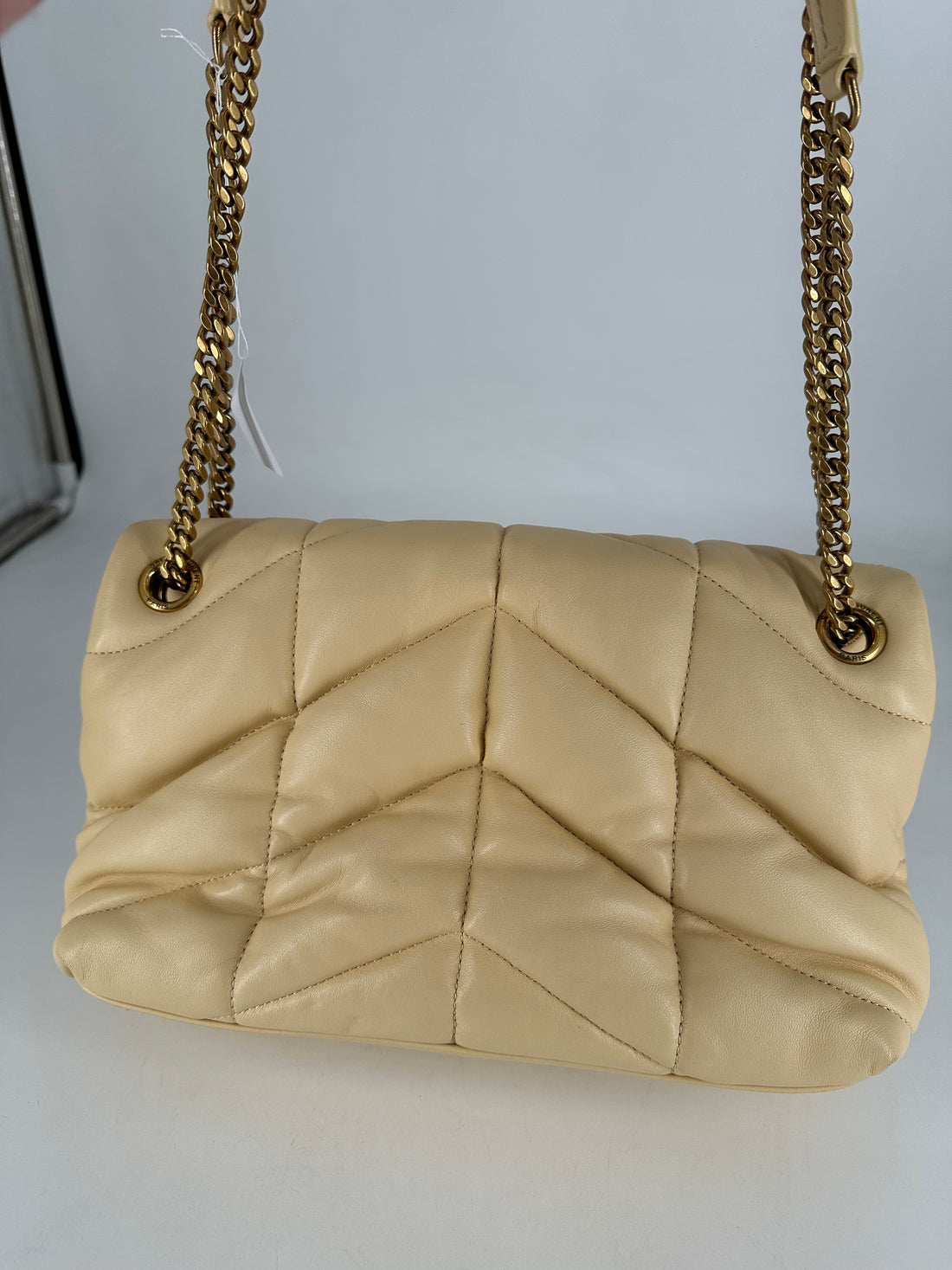 Saint Laurent Puffer Lambskin Medium Cream SL68