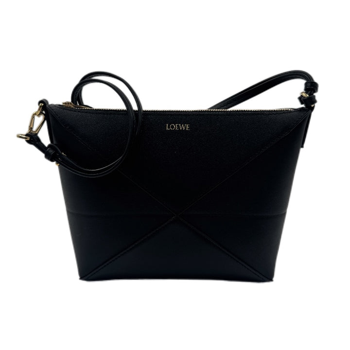 Loewe Puzzle Fold Leather pouch in black