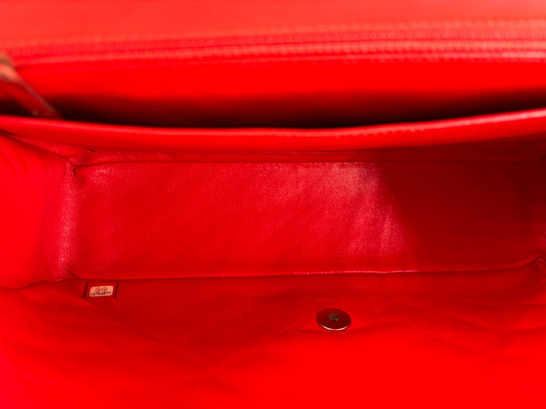 Chanel Classic Single Flap Jumbo Orangec gold hardware