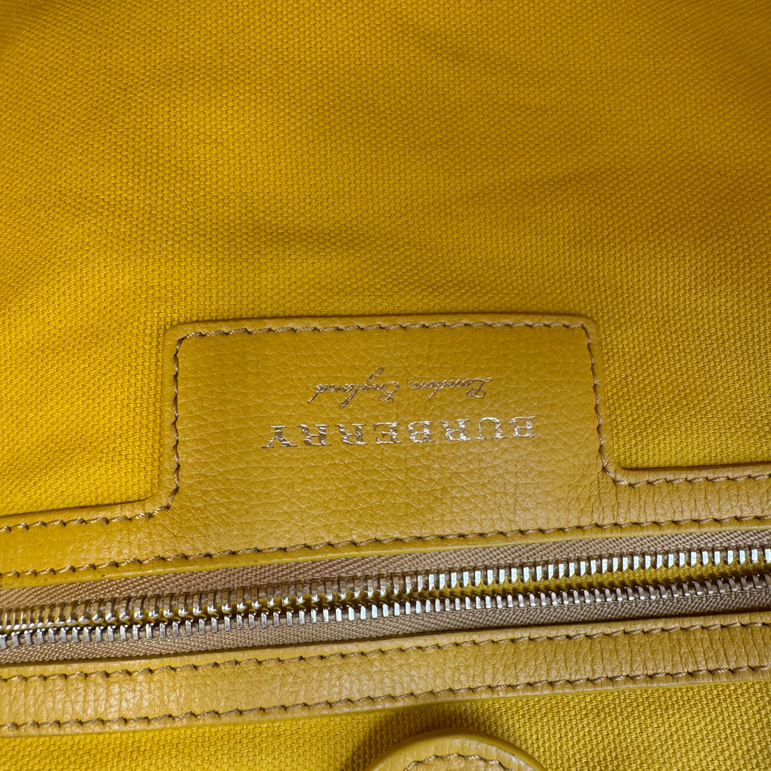 Burberry Haymarket Check Floral Print Small Canterbury Tote Yellow