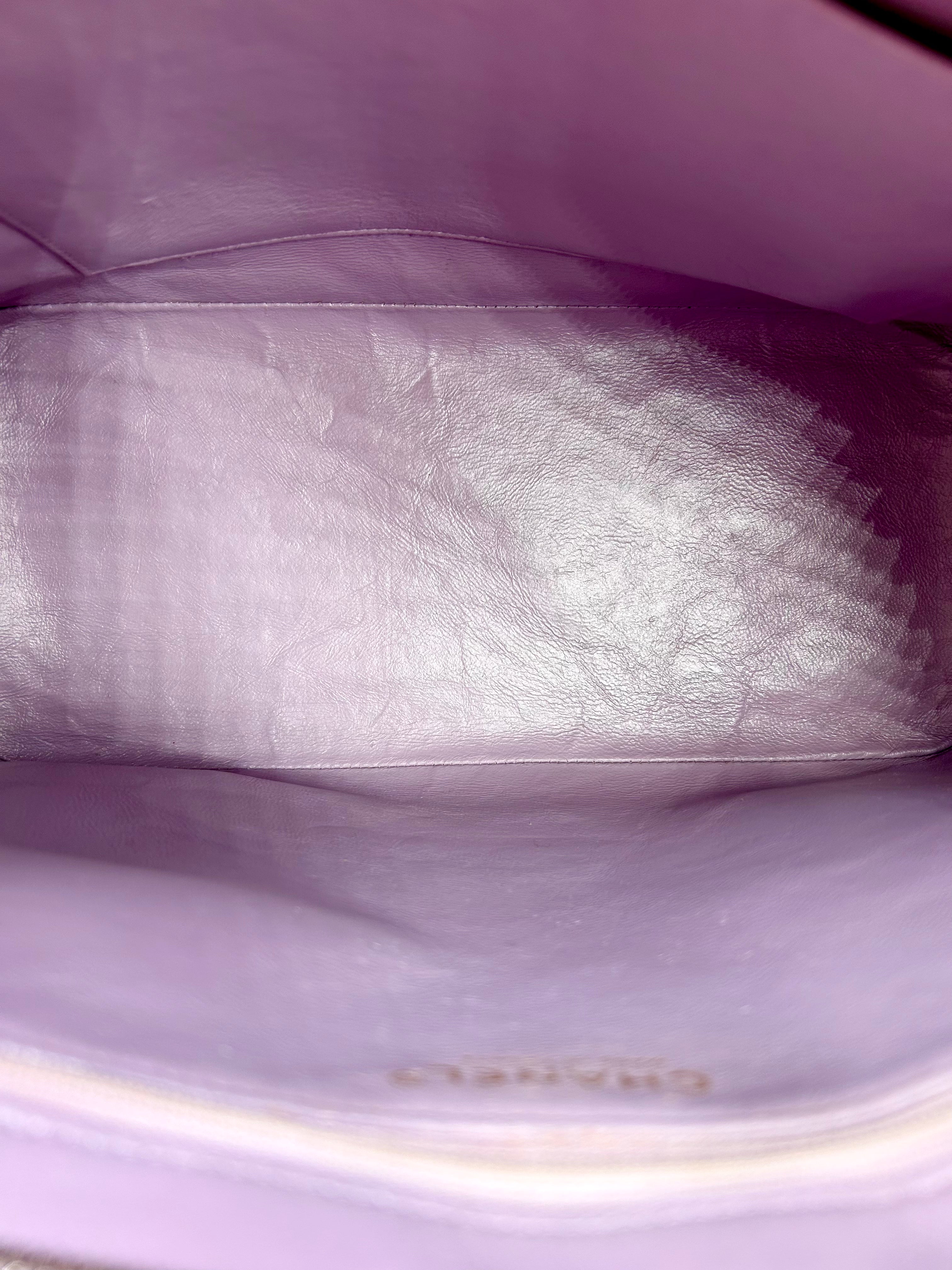 Chanel Caviar Quilted Medium Medallion Tote Purple