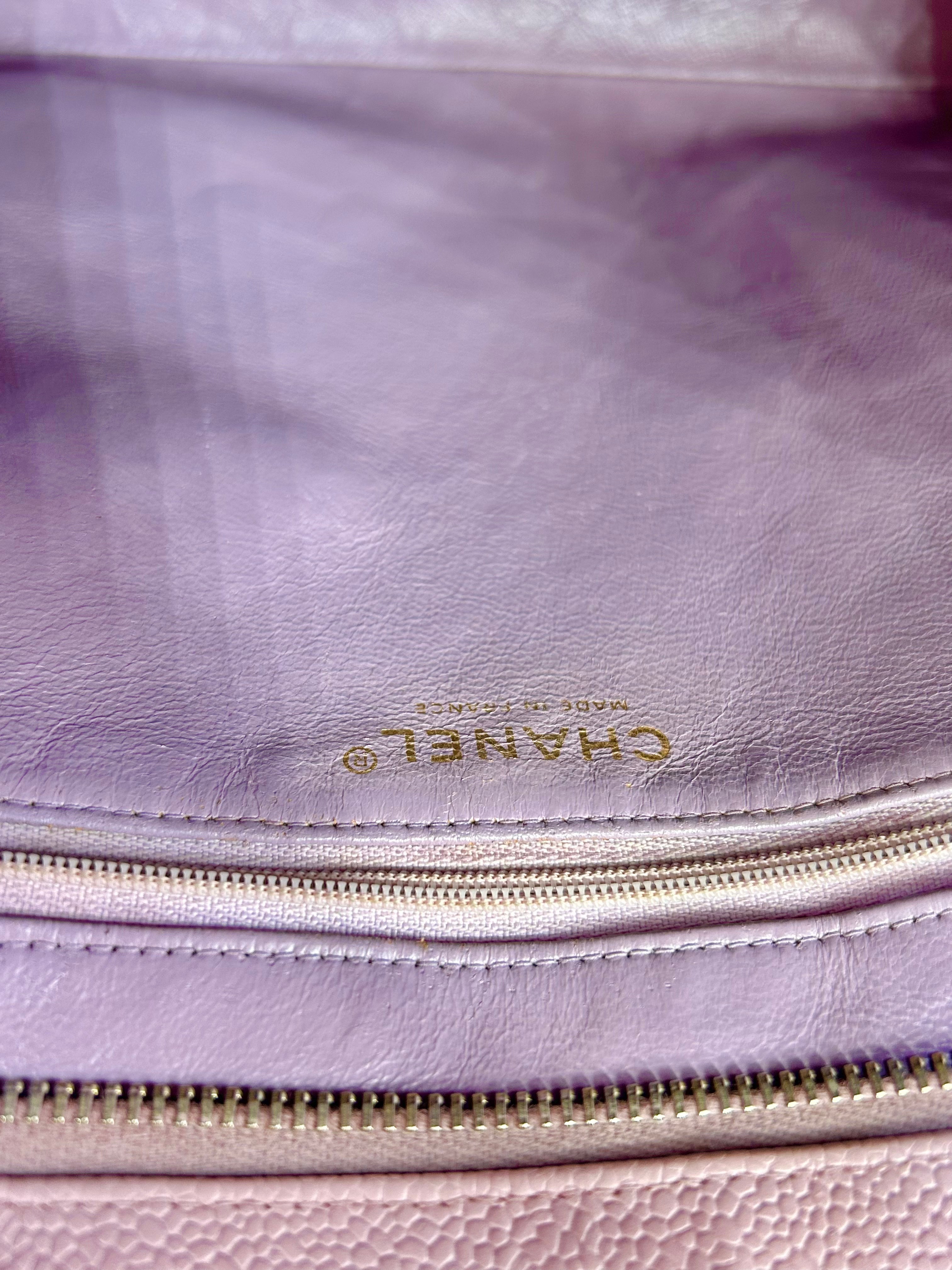 Chanel Caviar Quilted Medium Medallion Tote Purple