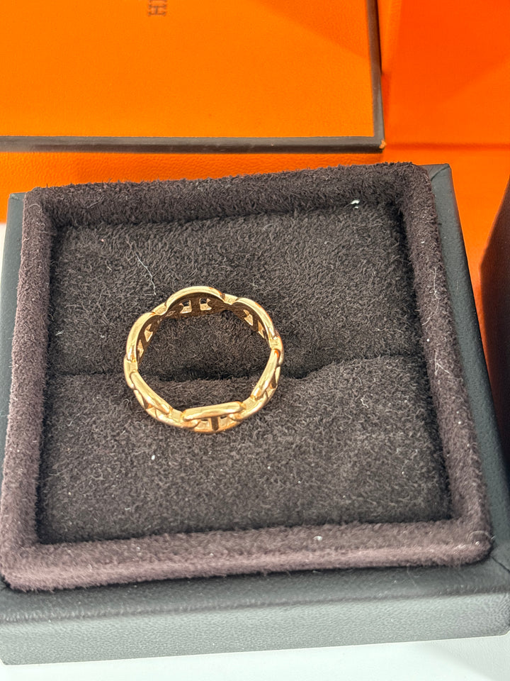 Hermes Chaine d'Ancre ring rose gold
