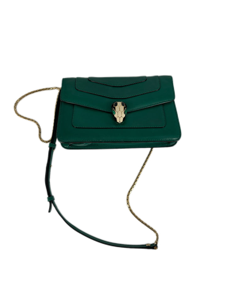 Bvlgari Sperpenti Shoulder Bag Green