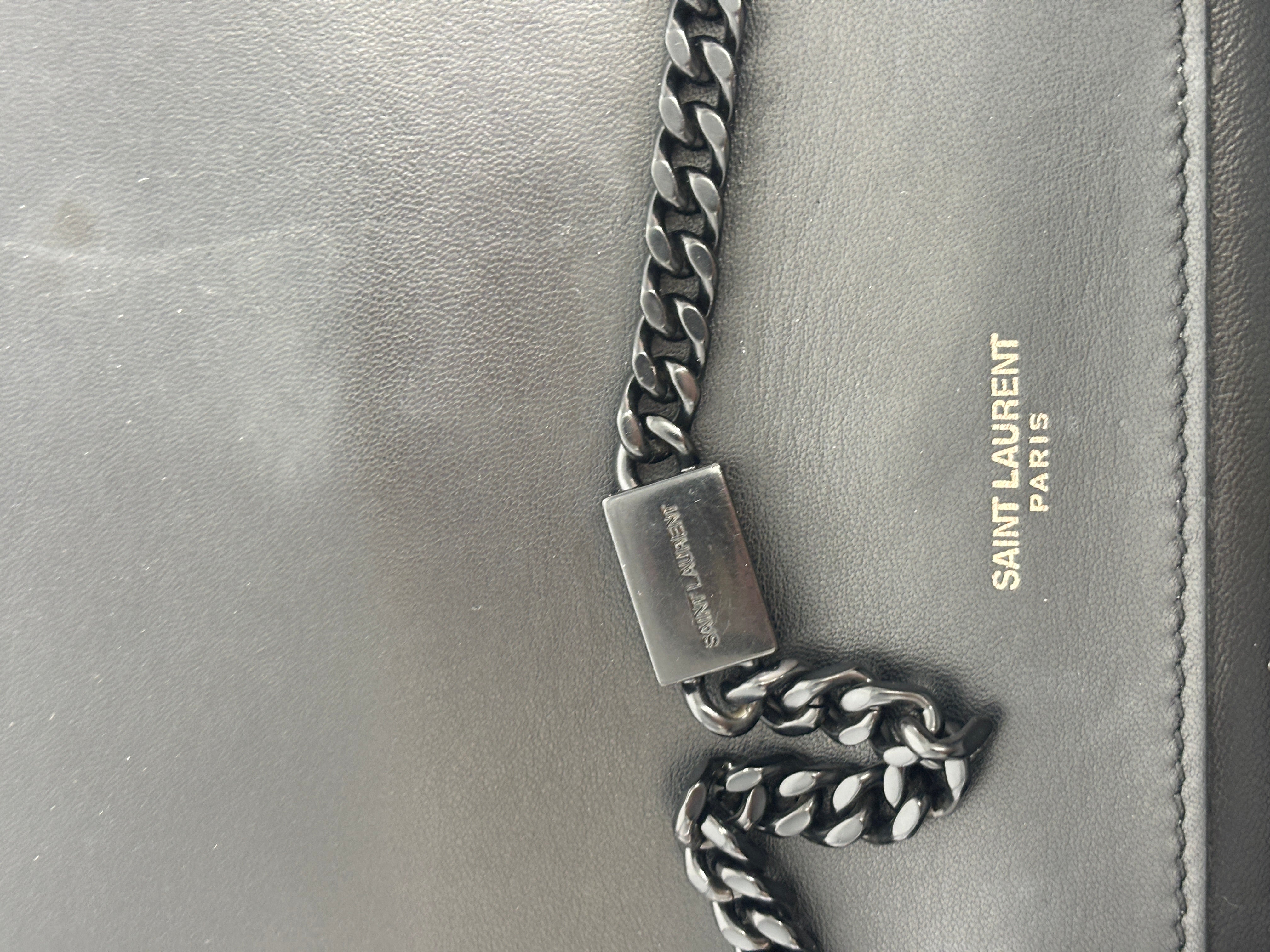 Saint Laurent Crystal Classic Monogram Kate Satchel BHW Small