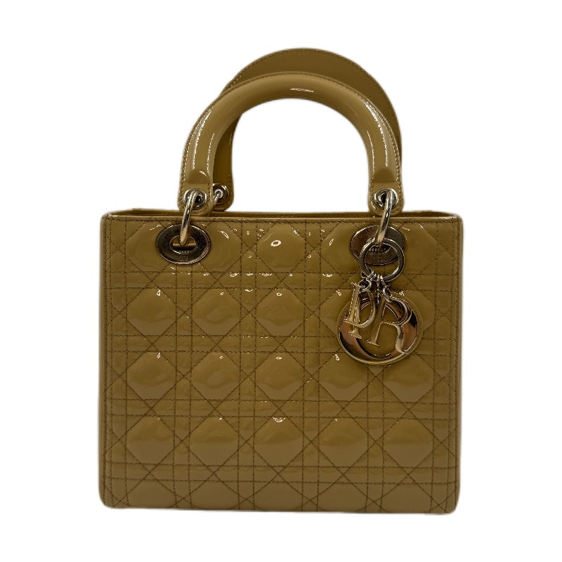 Cannage Medium Lady Dior yellow