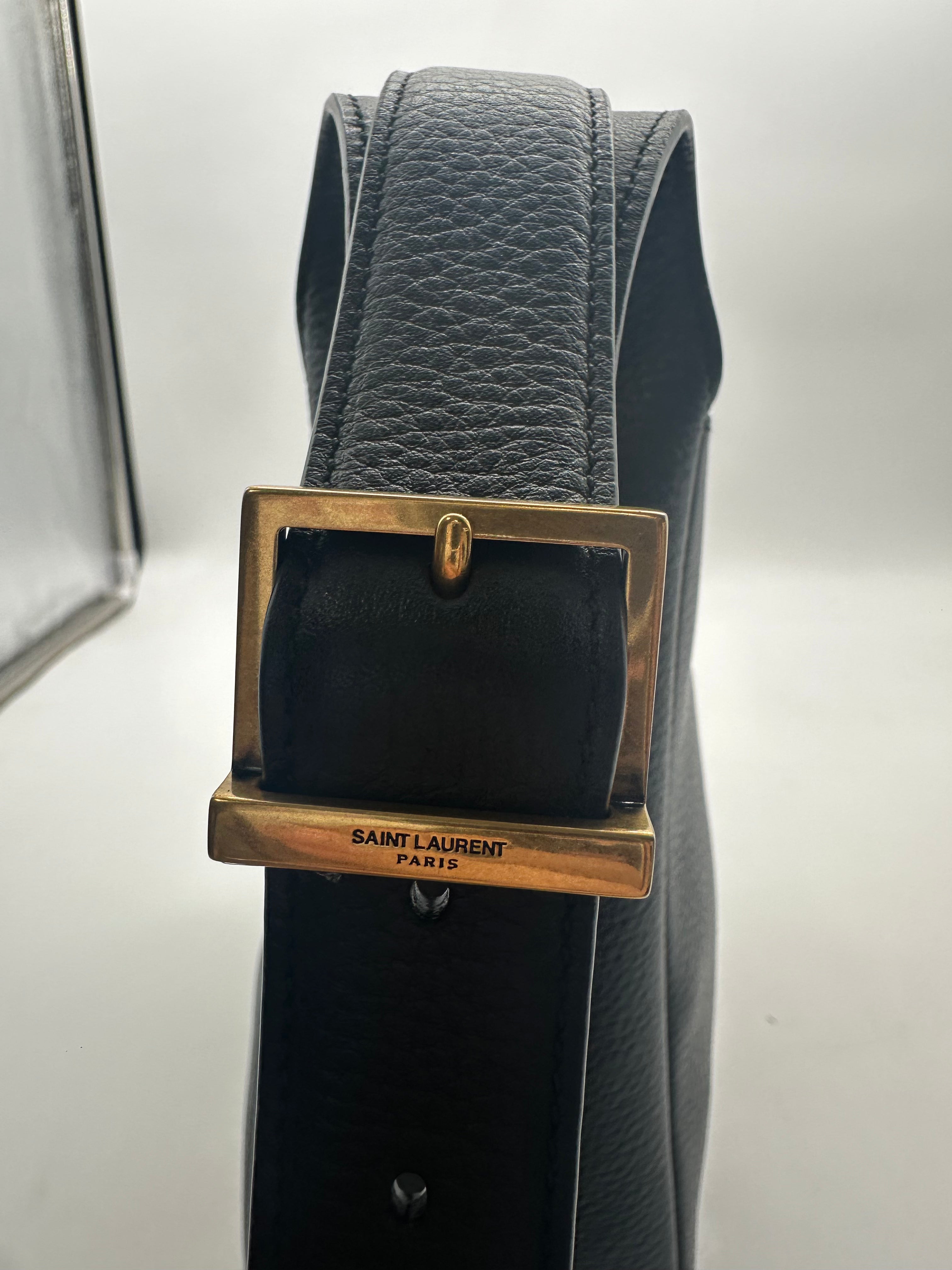 Saint Laurent Le 37 Small Leather Hobo Bag Black SLbucket