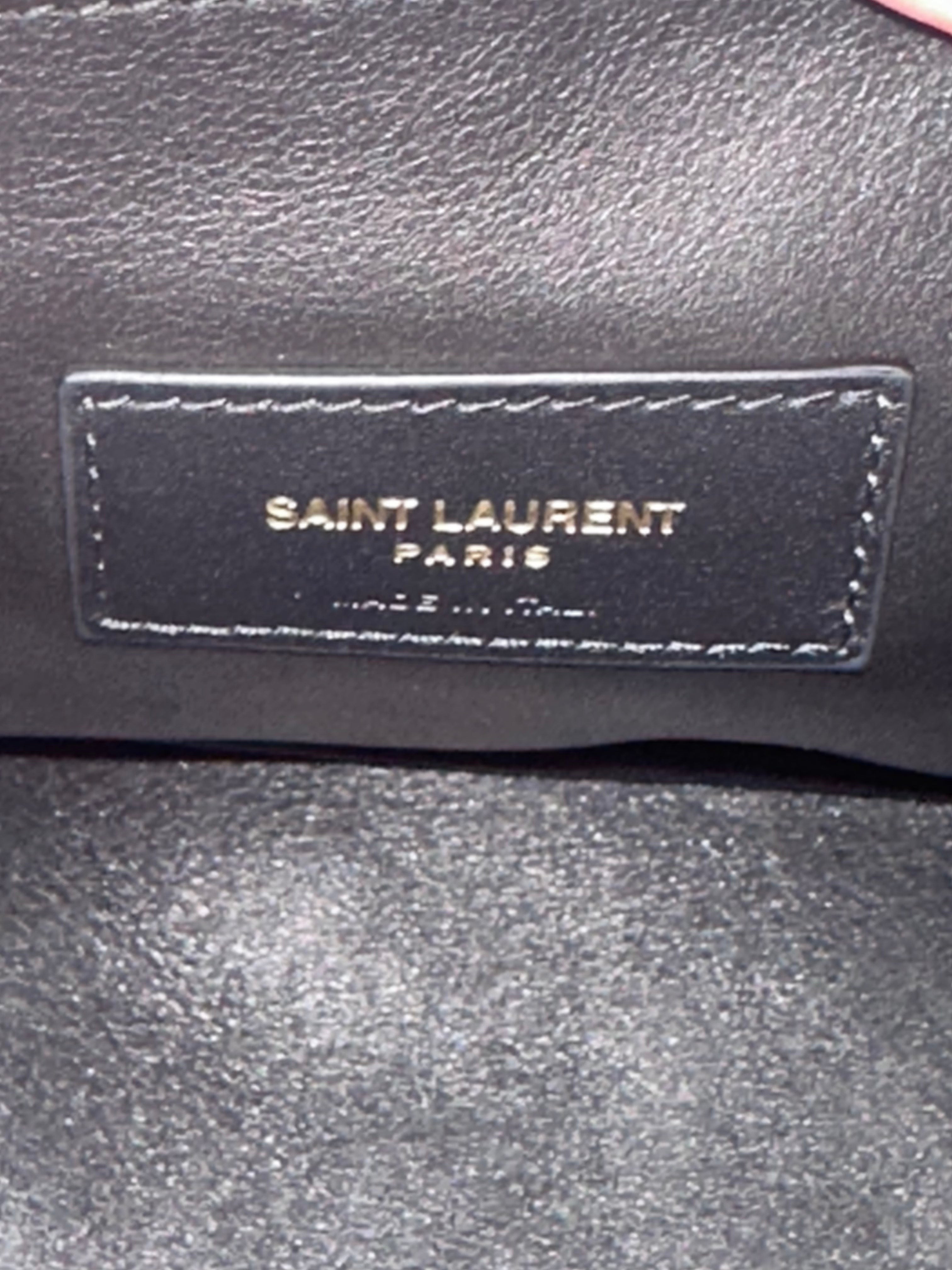 Saint Laurent Le 37 Small Leather Hobo Bag Black SLbucket