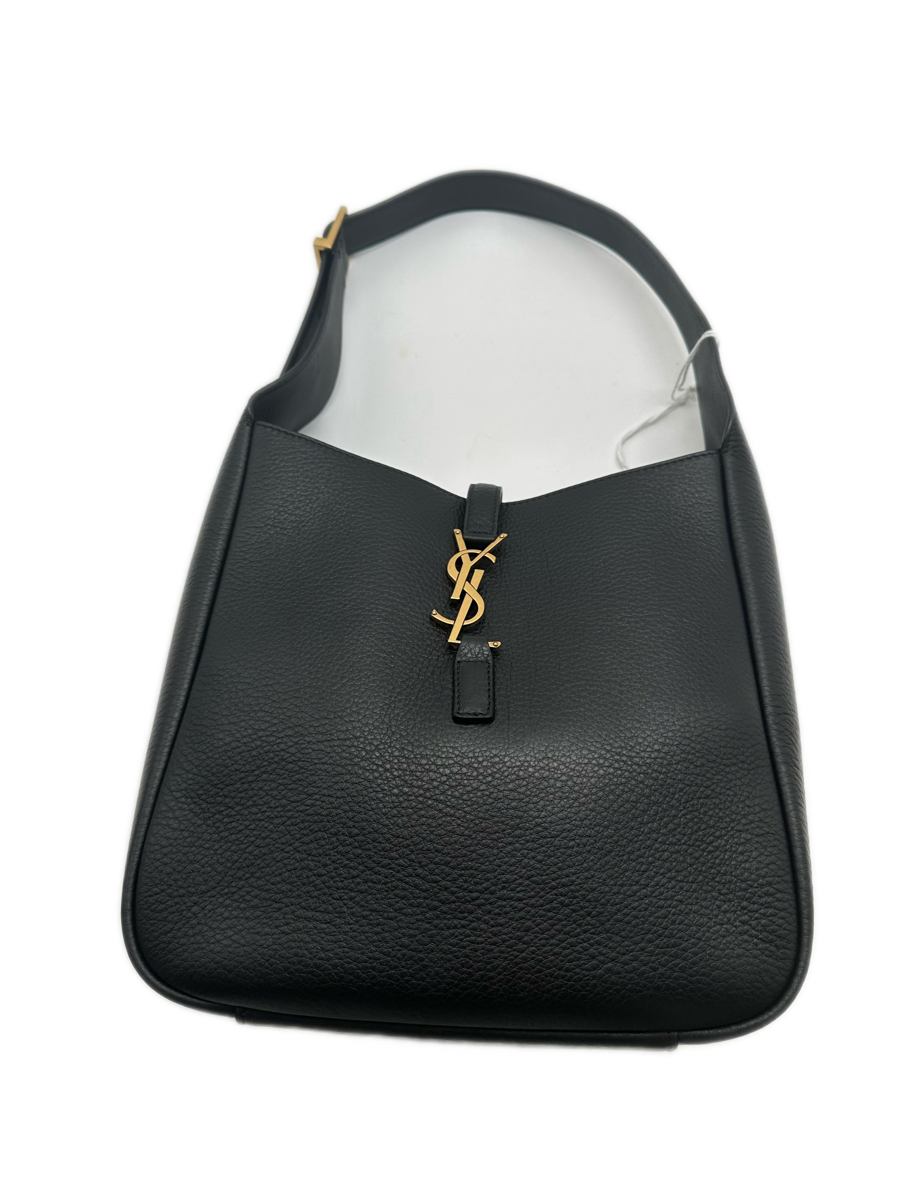 Saint Laurent Le 37 Small Leather Hobo Bag Black SLbucket