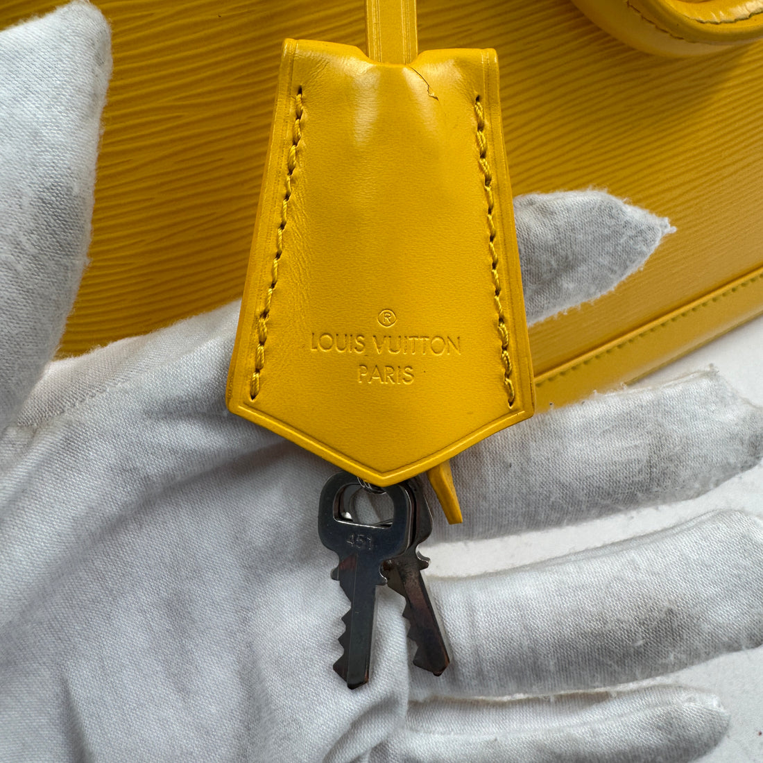 Louis Vuitton Epi Alma PM Hand bag Yellow