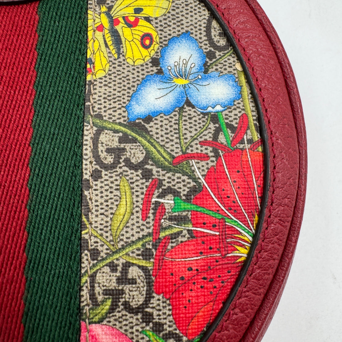 Gucci Ophidia Floral Backpack Canvas Red GG149