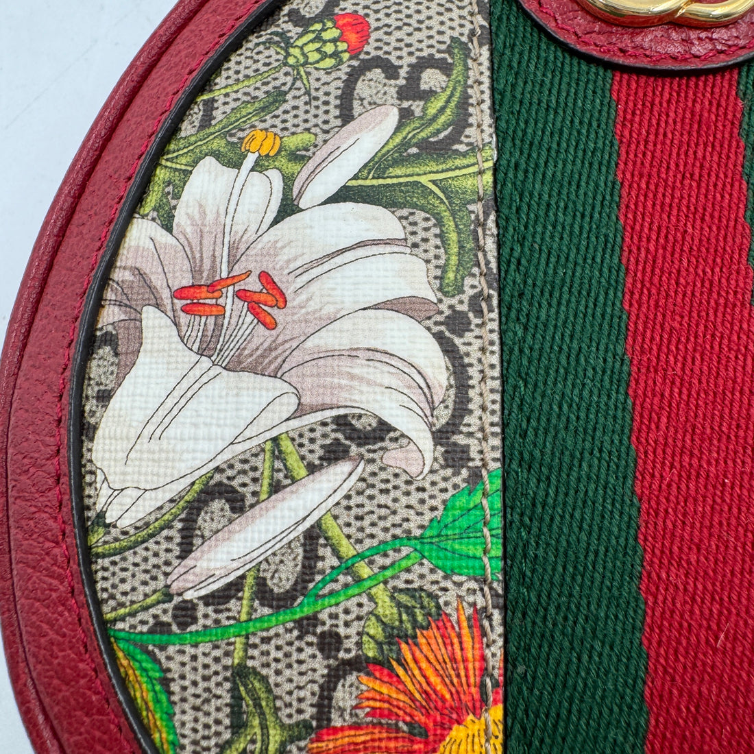 Gucci Ophidia Floral Backpack Canvas Red GG149