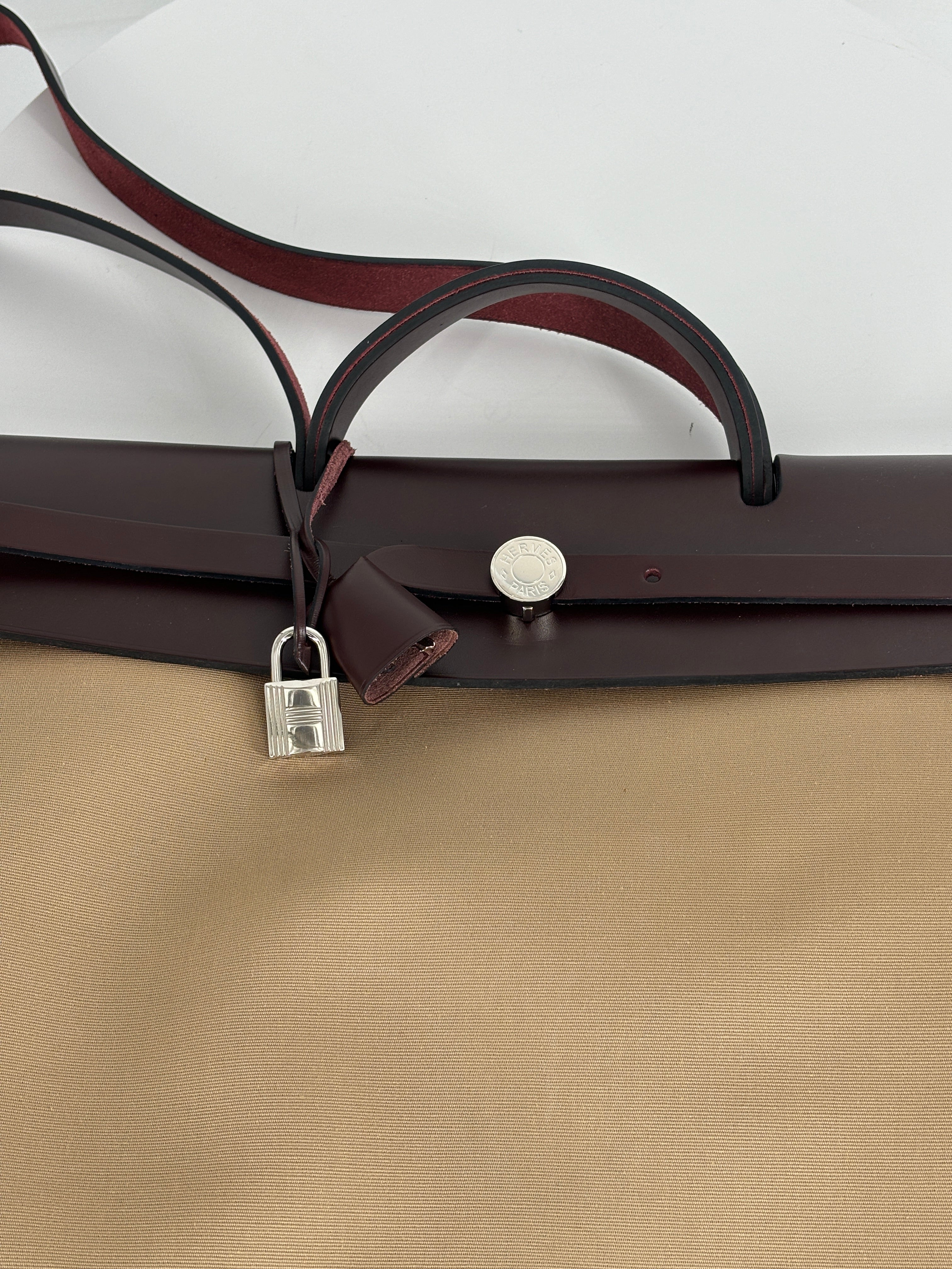 Hermes Beige Herbag Cabine 50