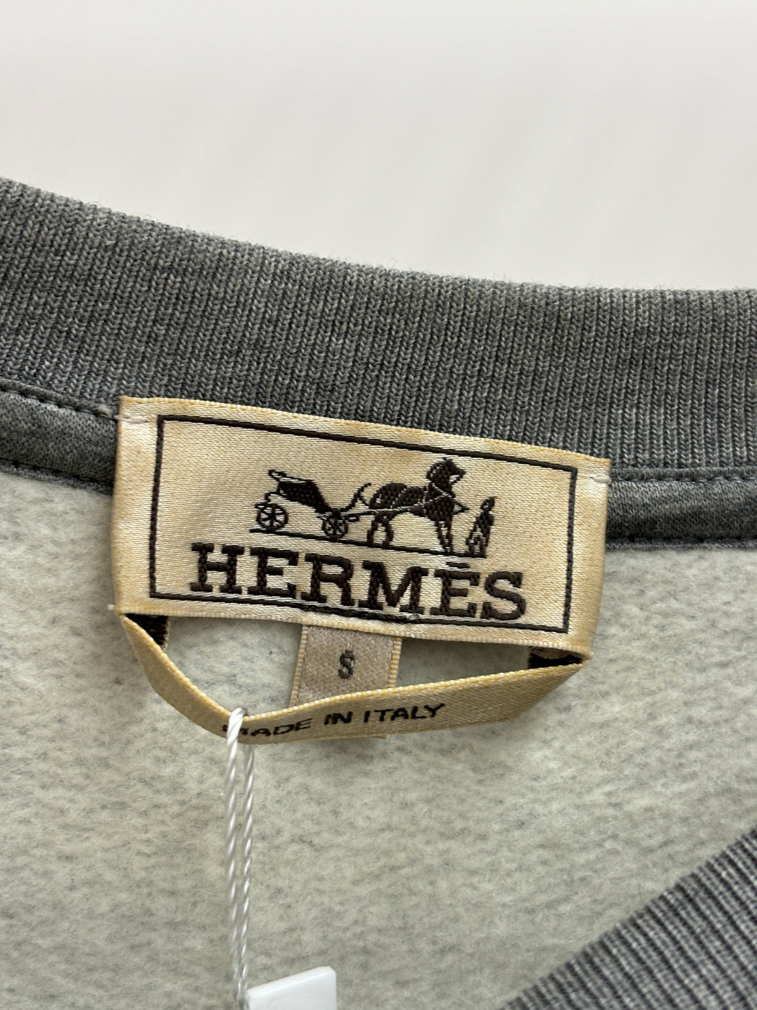 Crewneck Grey Sweatshirt with Black Print