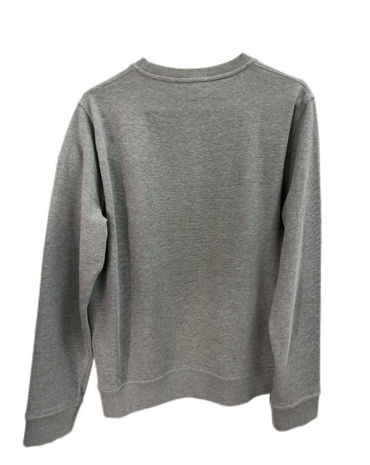 Crewneck Grey Sweatshirt with Black Print