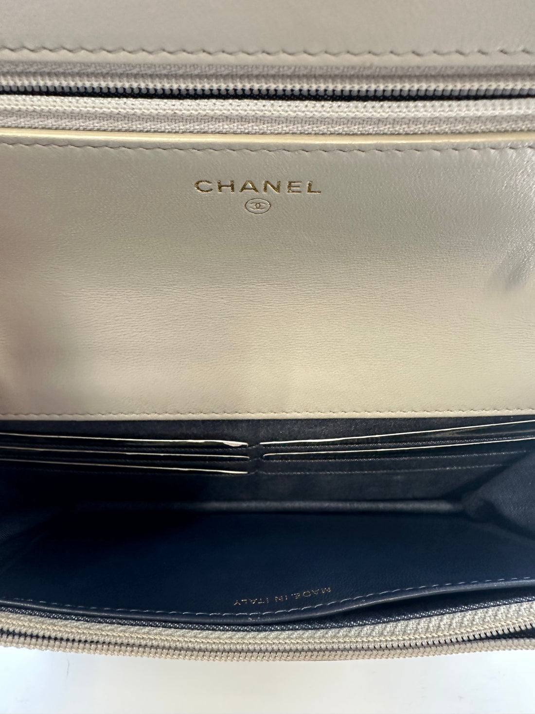 Chanel Lambskin Quilted Resin Flap Bag Grey Microchip CC462AD