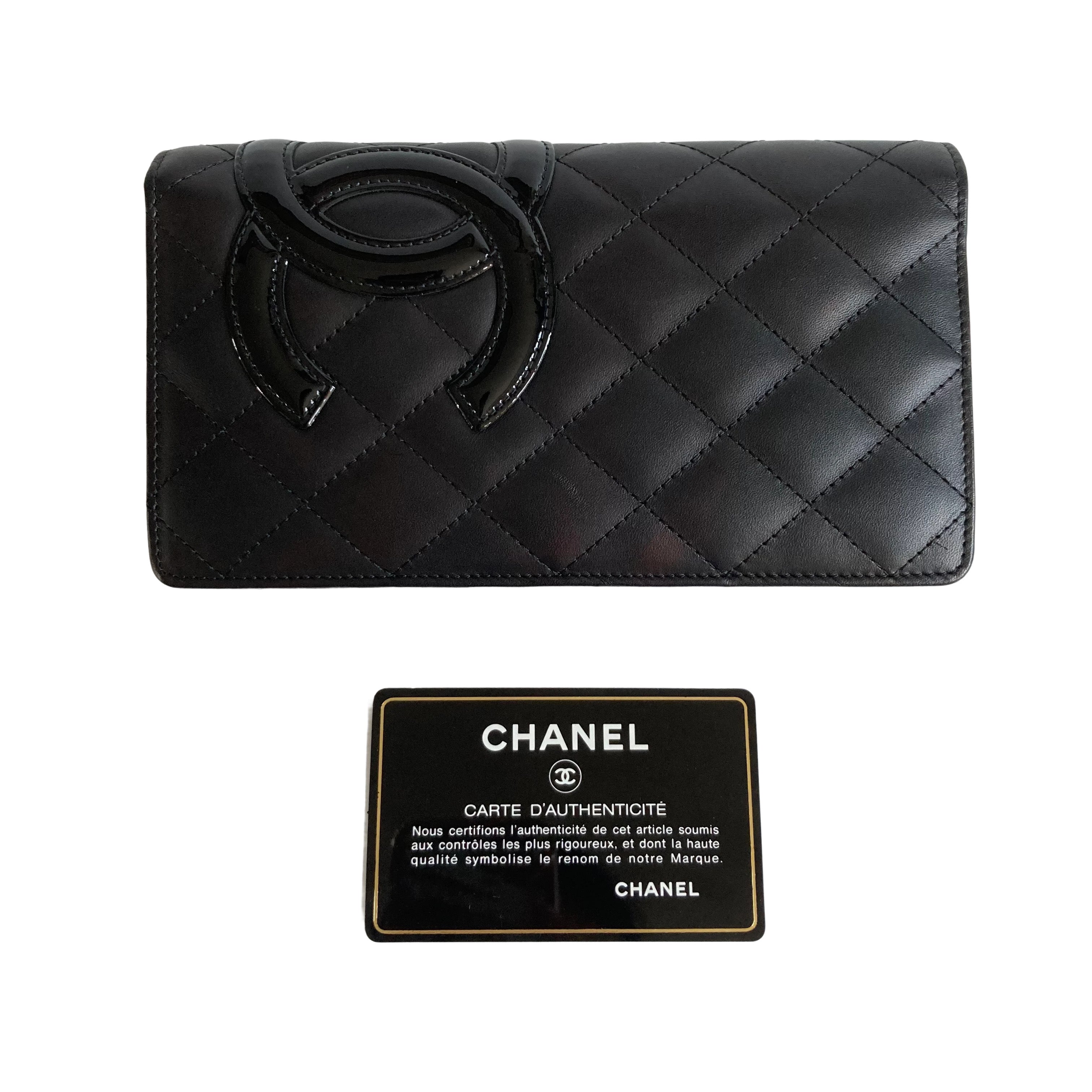 Chanel Cambon Bifold Wallet Black CC 17391983