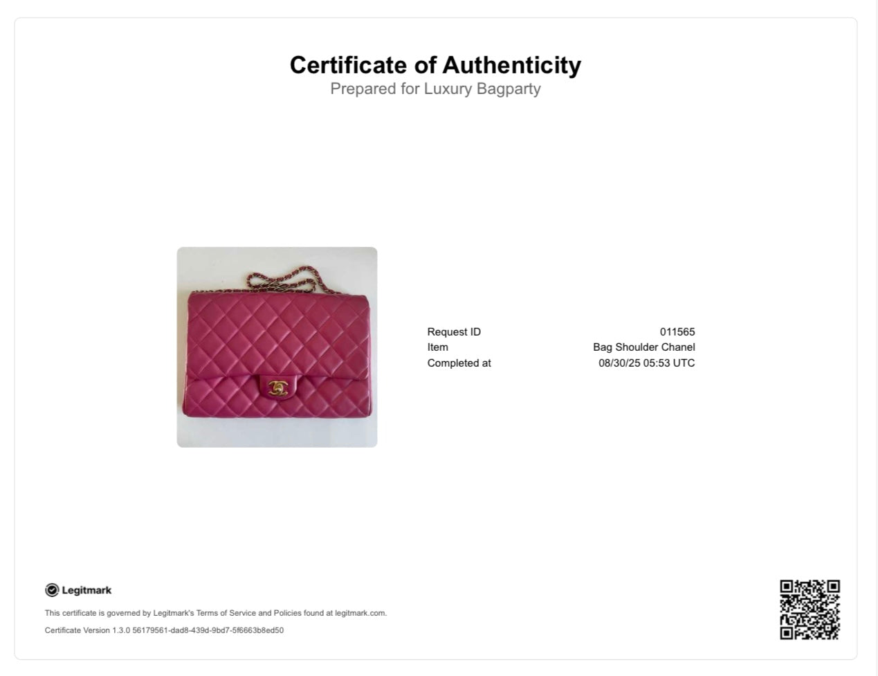 Chanel Classic Lambskin Quilted Clutch Baby Rose