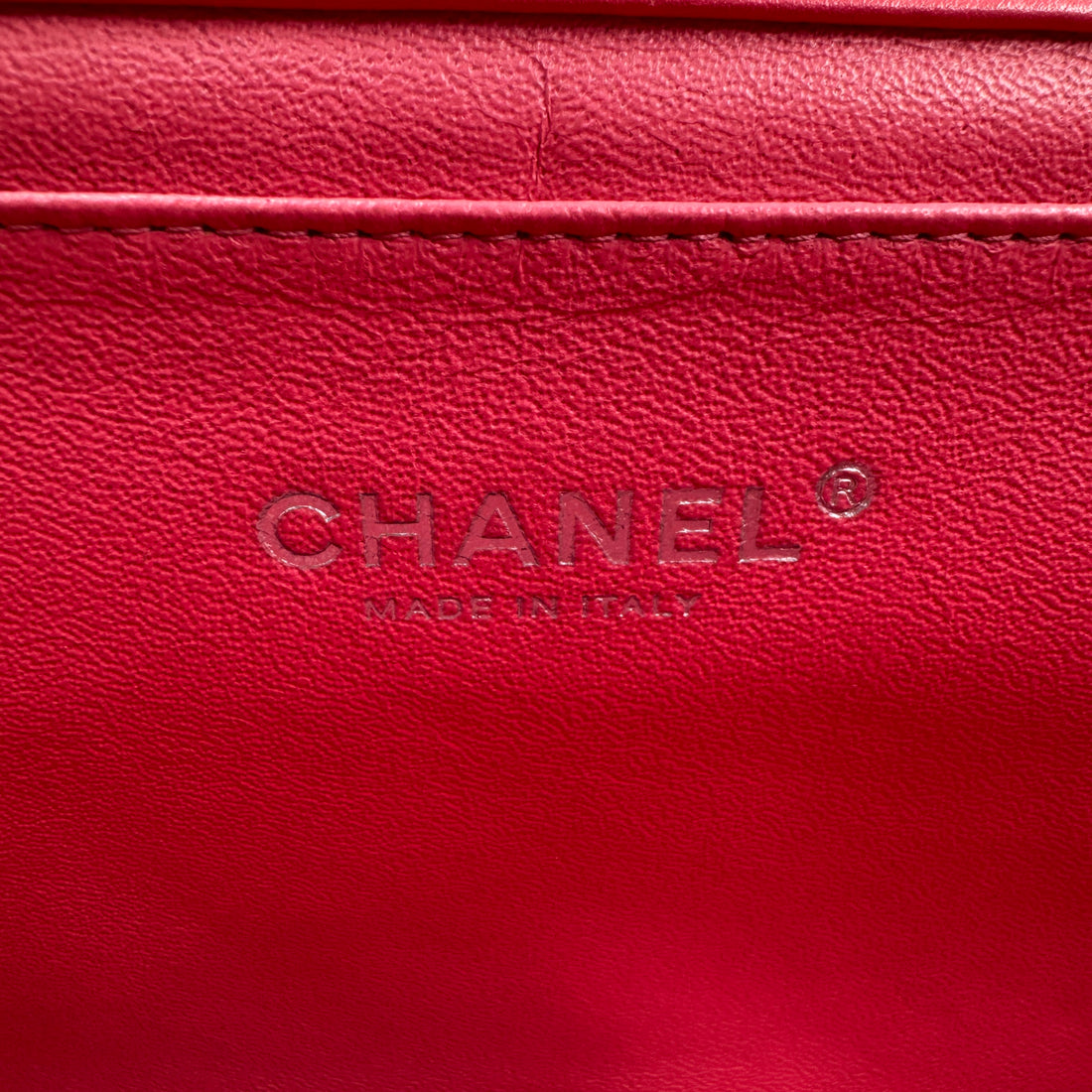 Chanel Patent Clutch Hot Pink Shoulder Bag