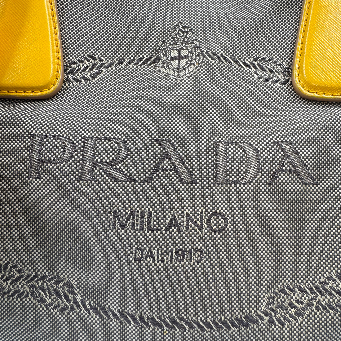 Jacquard Logo Tote Azzurro