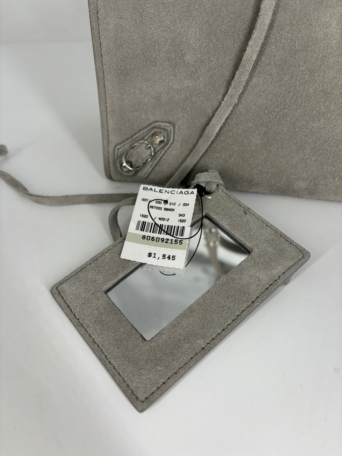 Balenciaga Papier Suede Tote Grey