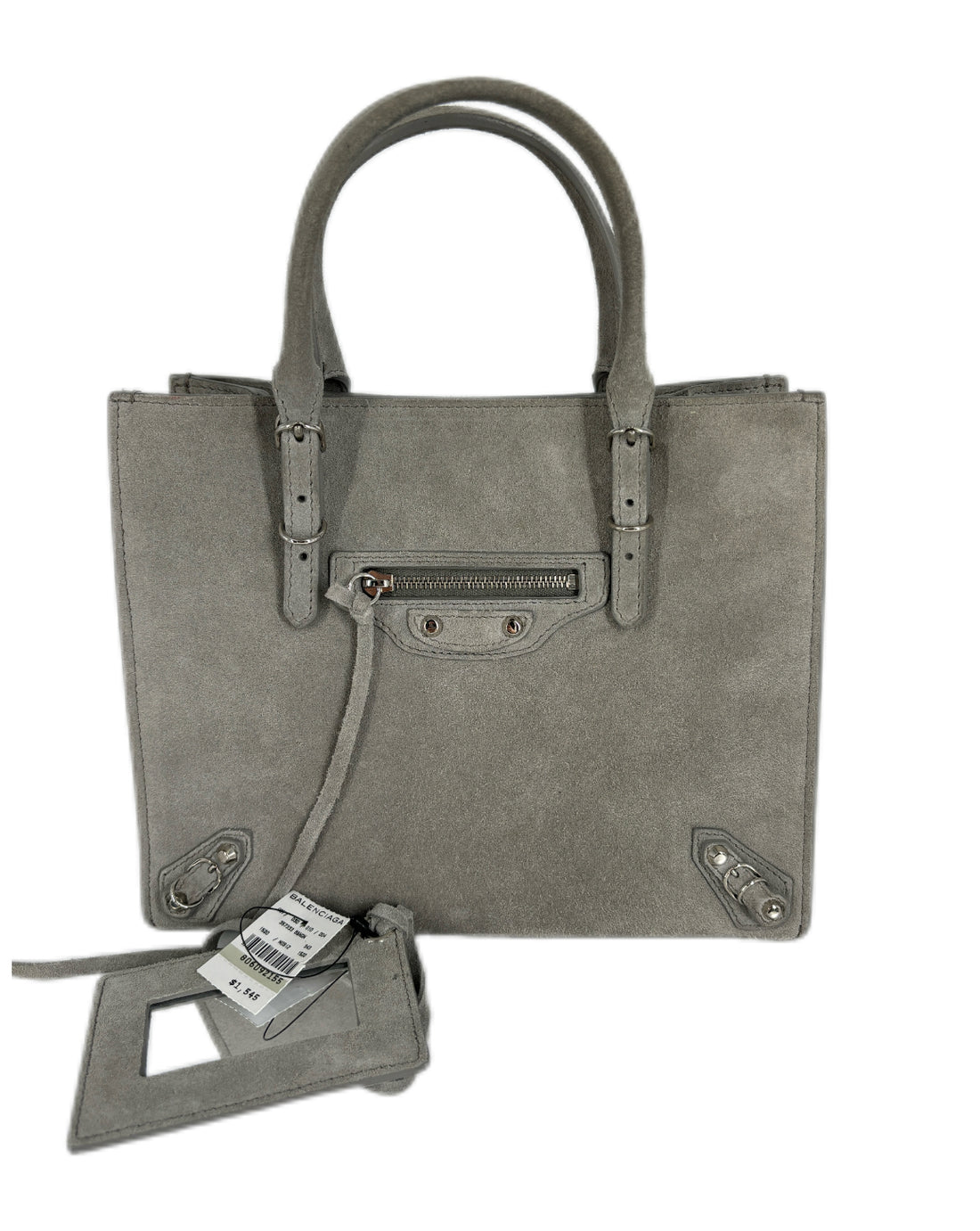 Balenciaga Papier Suede Tote Grey