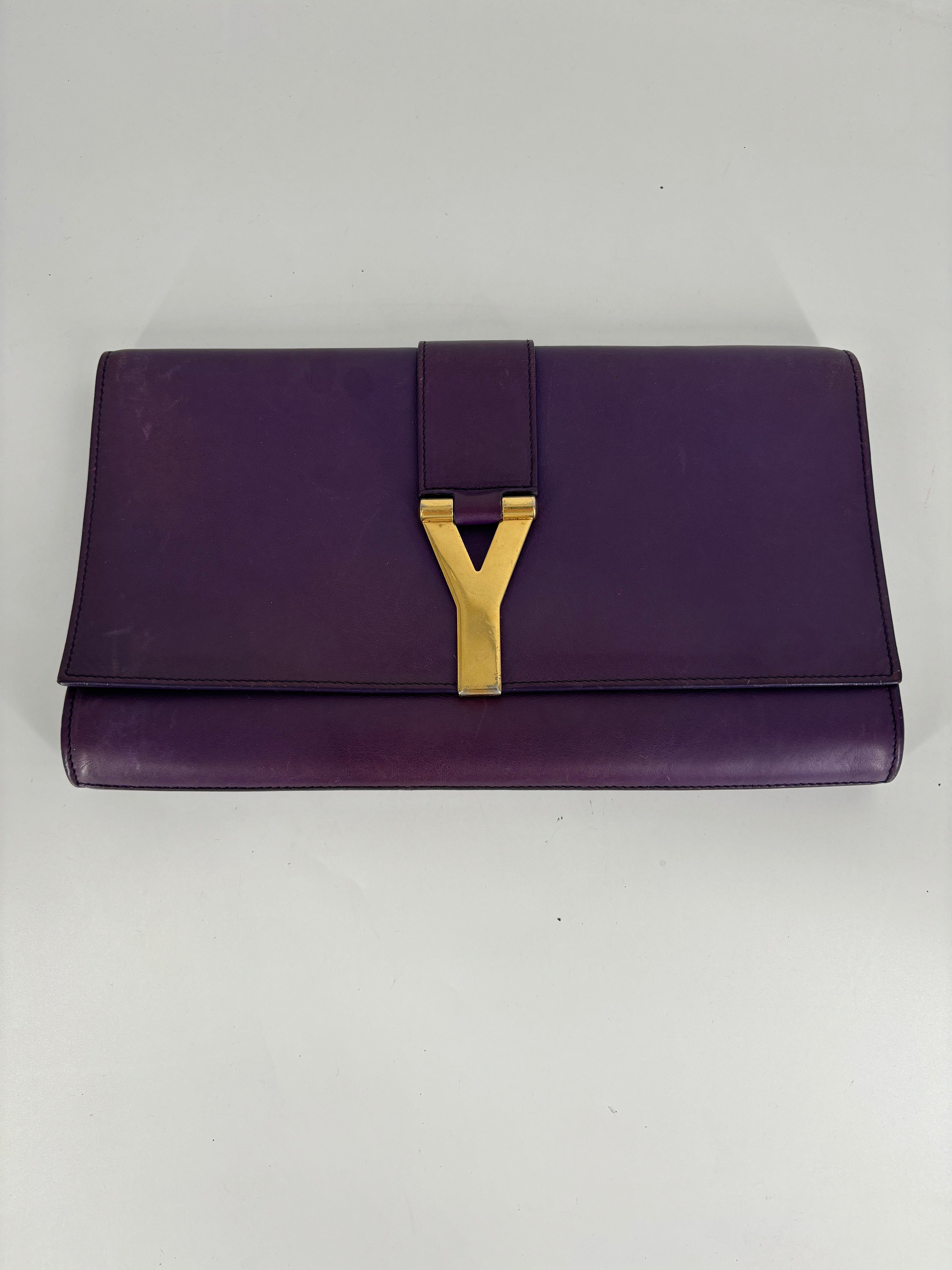 YSL Purple Clutch