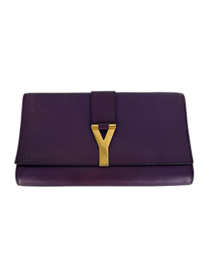 YSL Purple Clutch