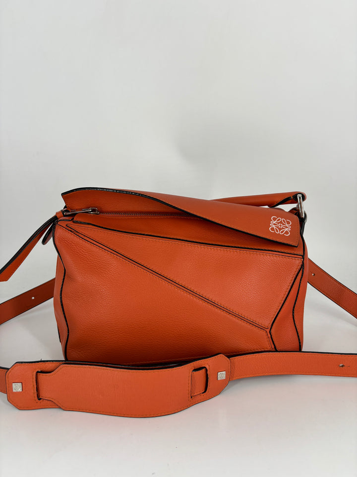 Loewe Puzzle Bag Leather Small Orange
