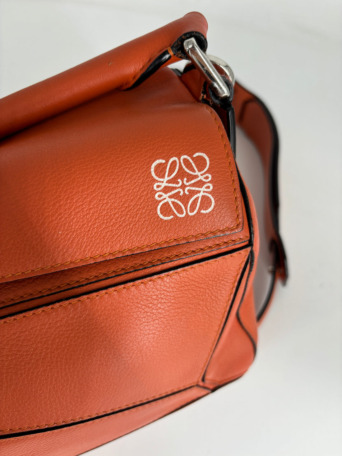 Loewe Puzzle Bag Leather Small Orange