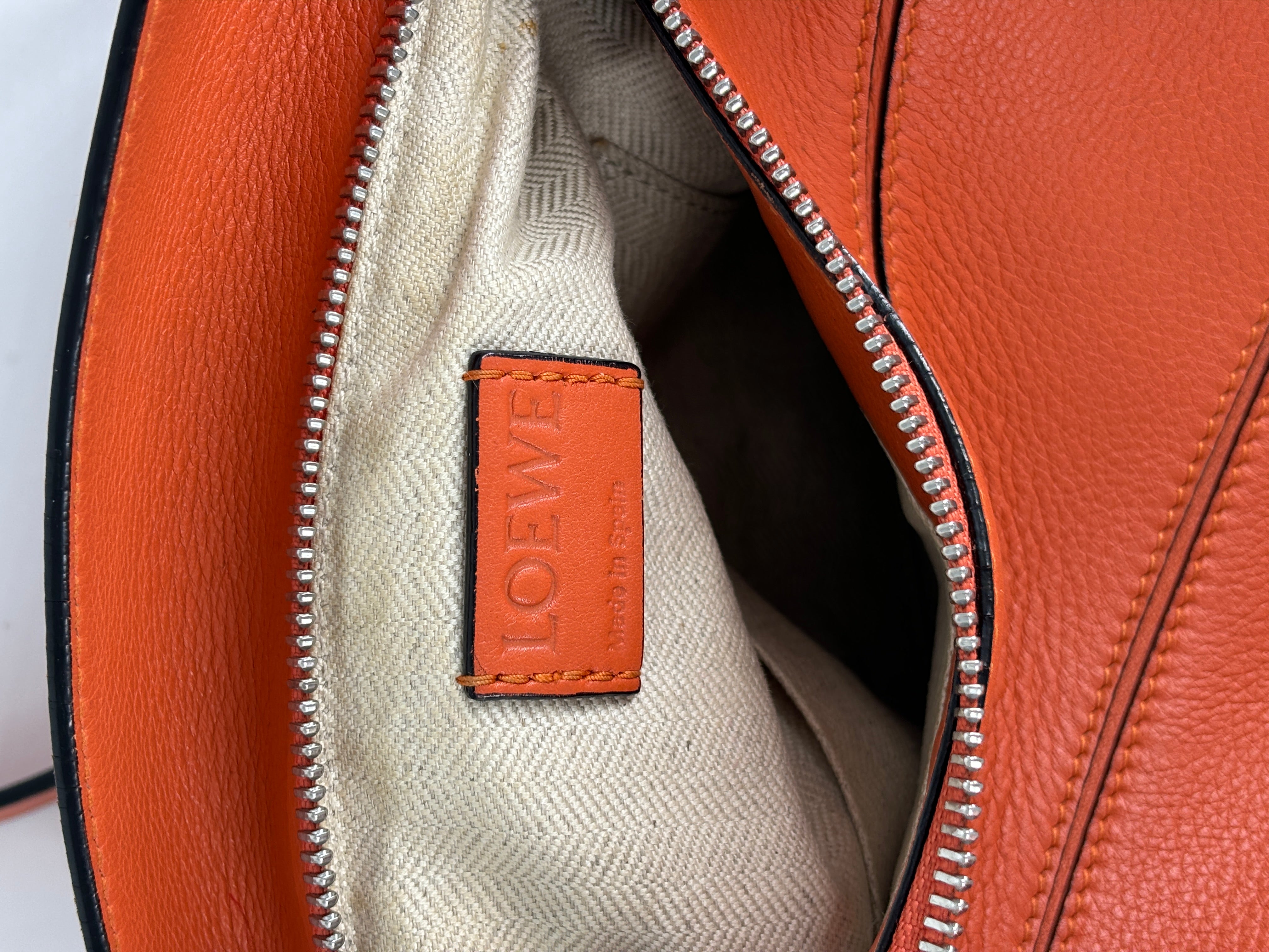 Loewe Puzzle Bag Leather Small Orange