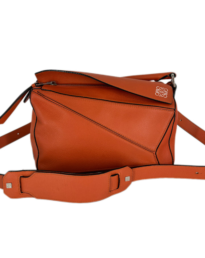 Loewe Puzzle Bag Leather Small Orange