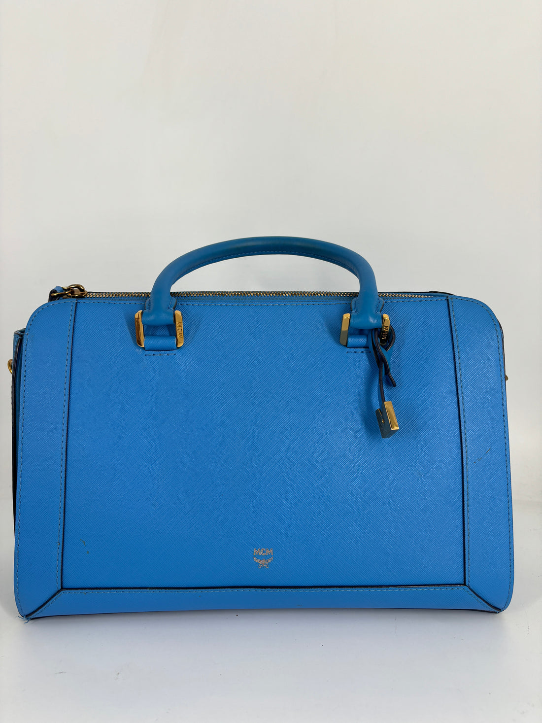 MCM Saffino Nuevo Tote Blue