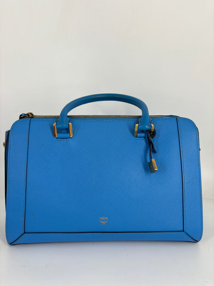 MCM Saffino Nuevo Tote Blue