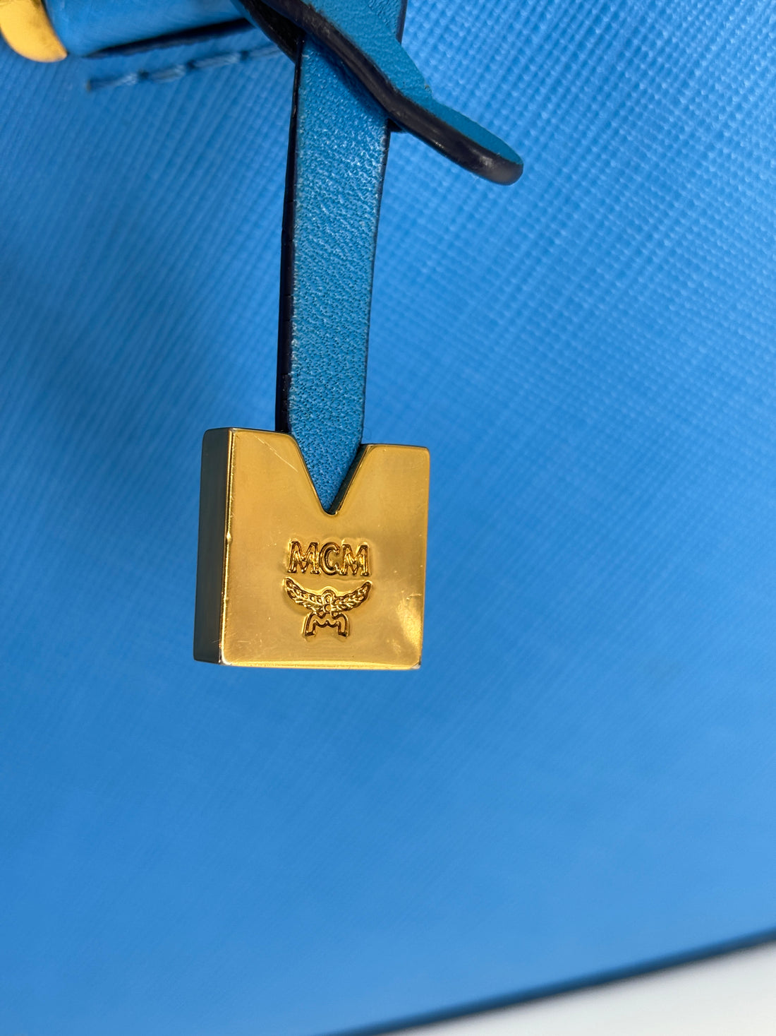 MCM Saffino Nuevo Tote Blue