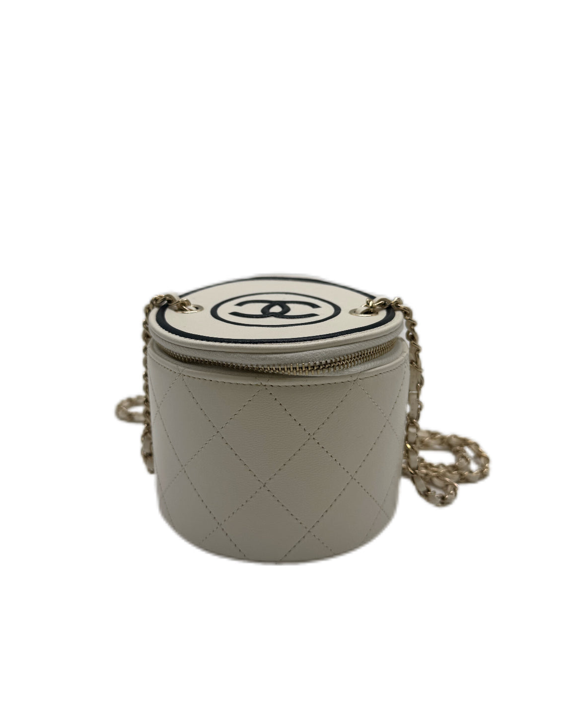 Chanel Round Crossbody Vanity White (31***05) CC506SNI