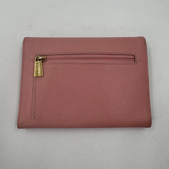 Chanel Sakura Pink Caviar Leather wallet