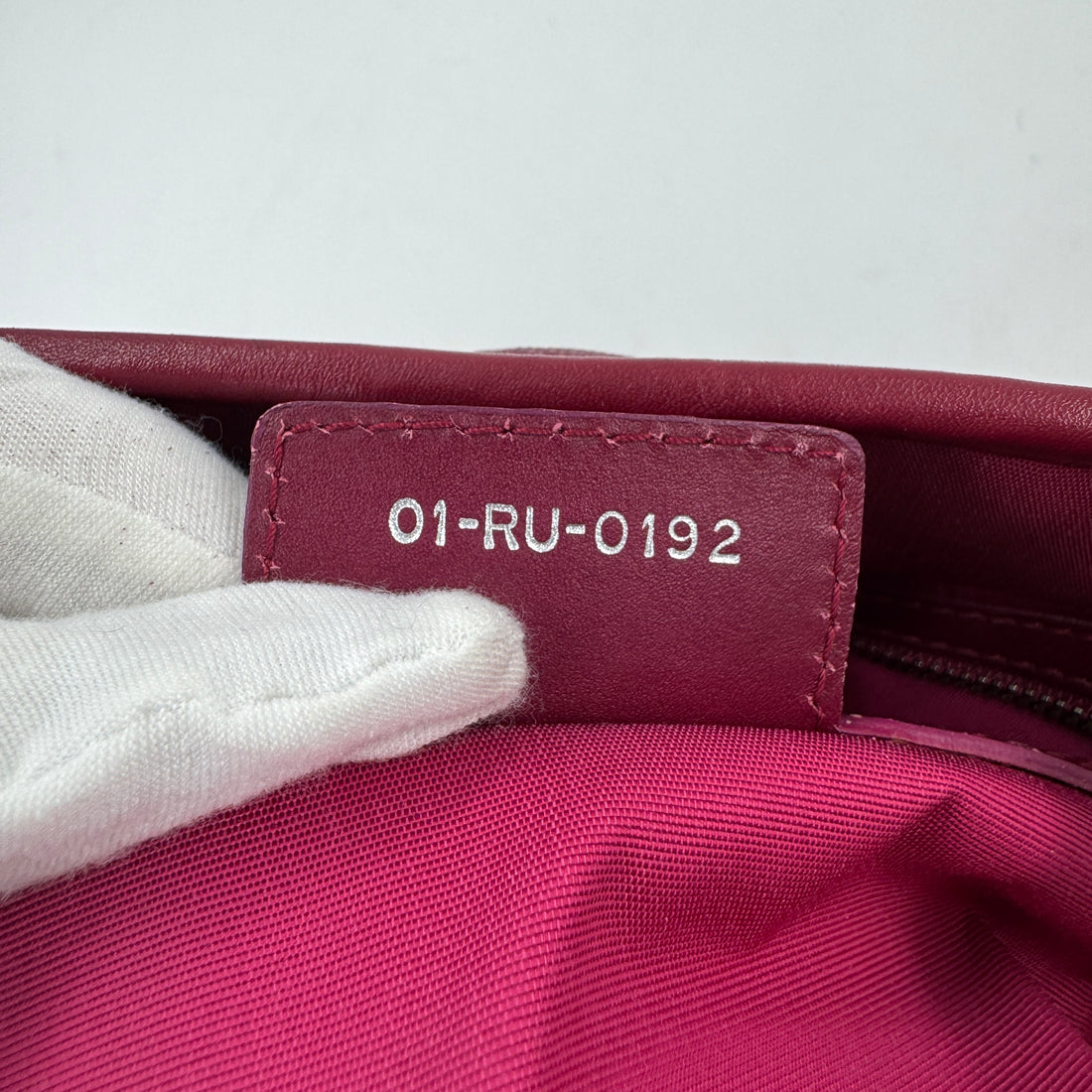 CHRISTIAN DIOR  Coated Canvas Cannage Medium Panarea Tote Raspberry