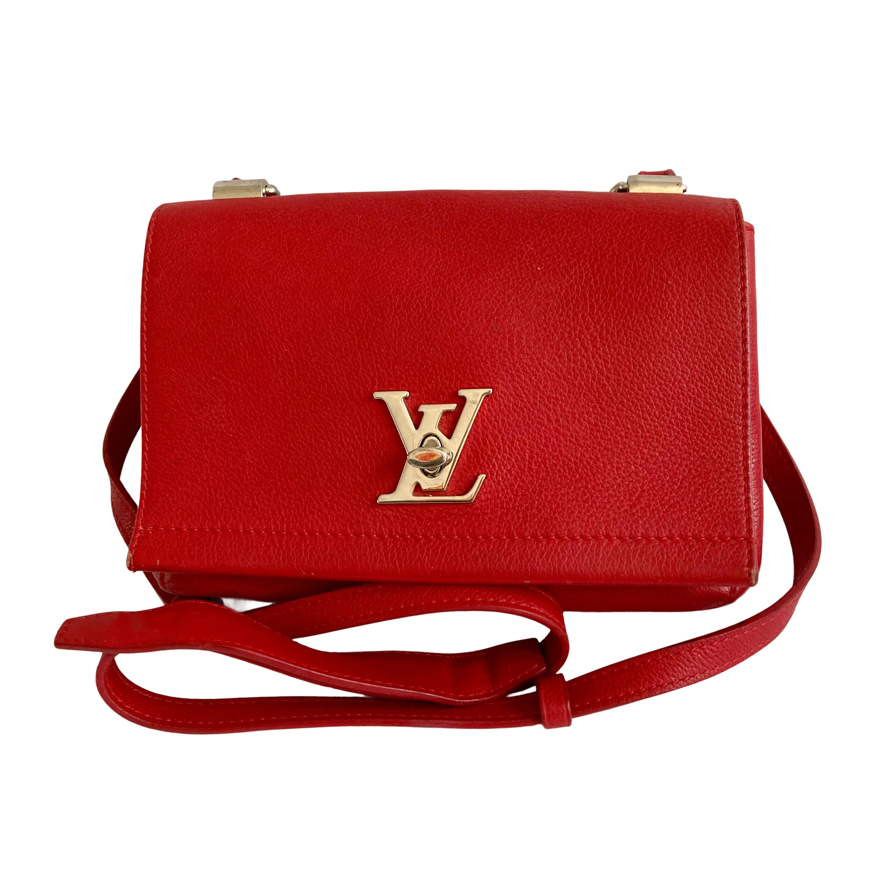 Louis Vuitton Lockme II Handbag Red