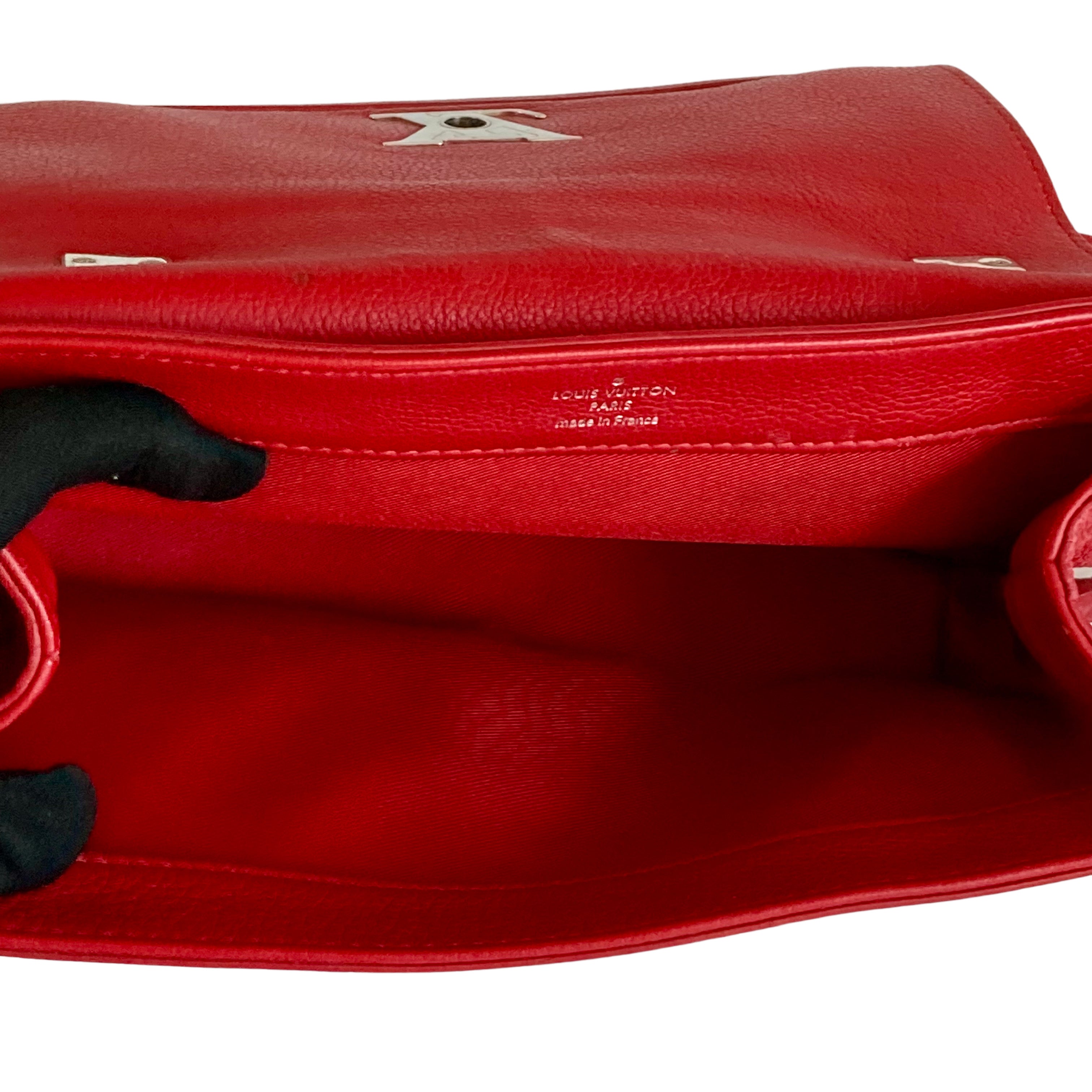 Louis Vuitton Lockme II Handbag Red