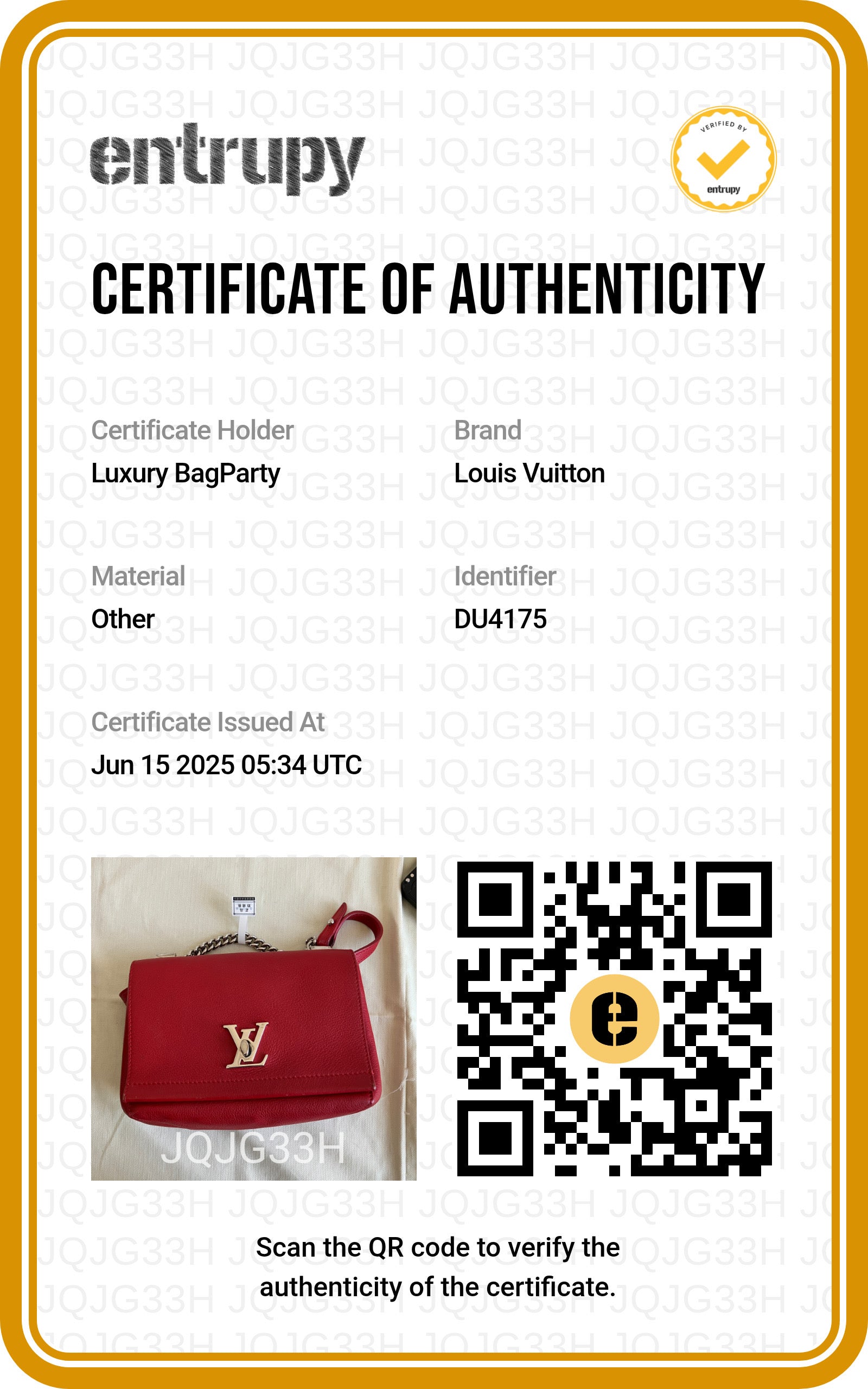 Louis Vuitton Lockme II Handbag Red