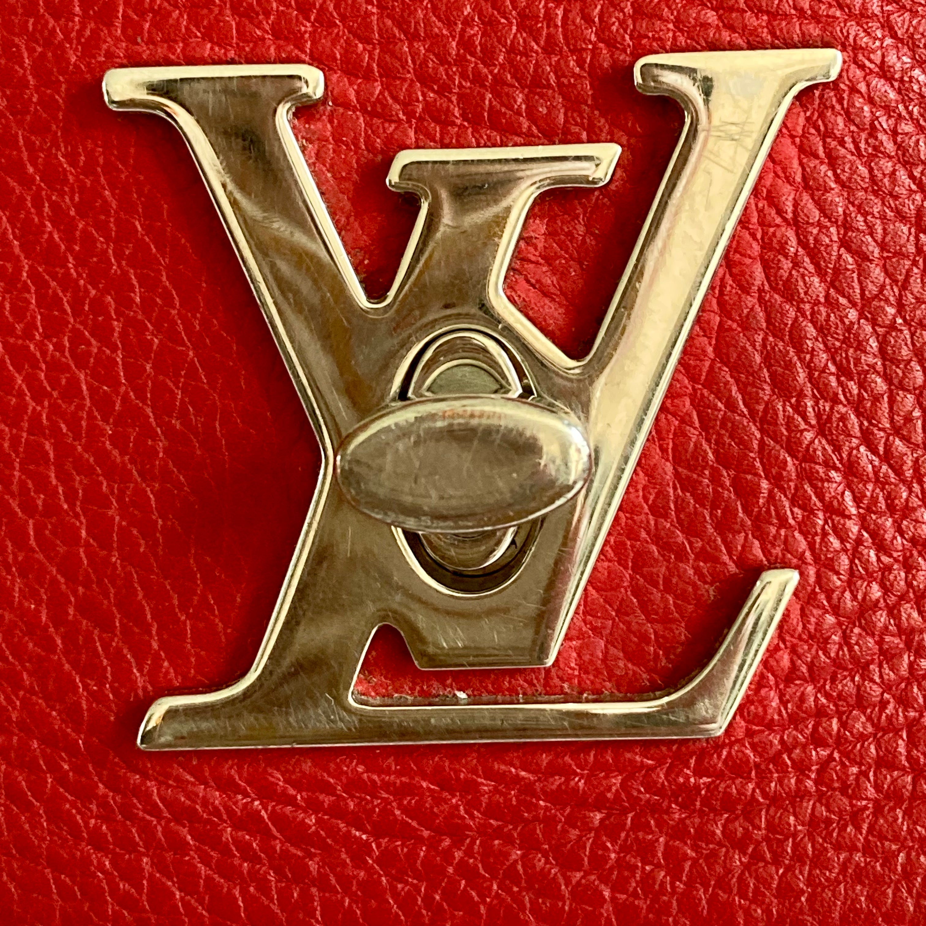 Louis Vuitton Lockme II Handbag Red
