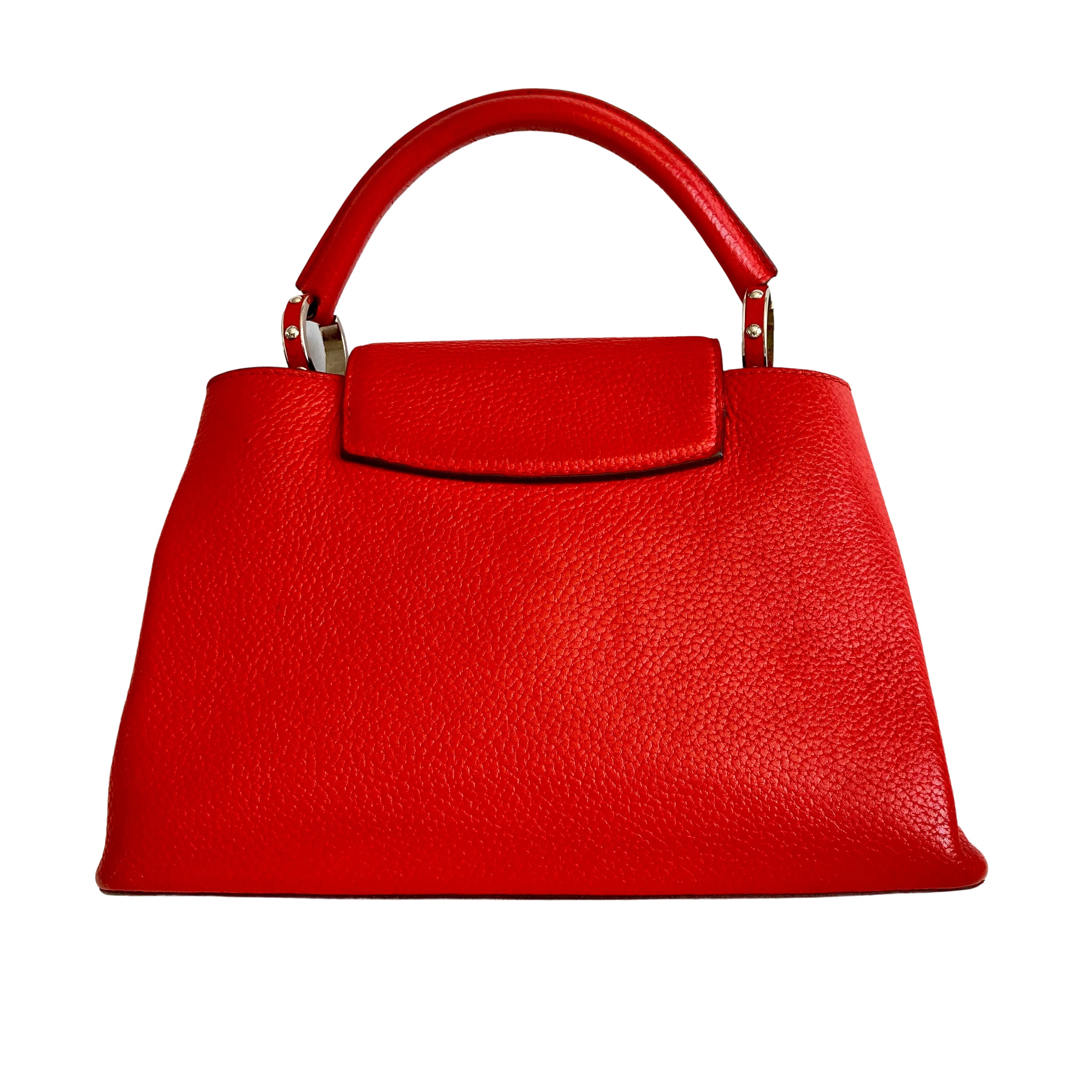 Louis Vuitton Taurillon Capucines BB Red
