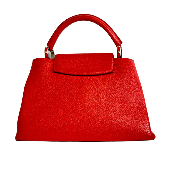 Louis Vuitton Taurillon Capucines BB Red